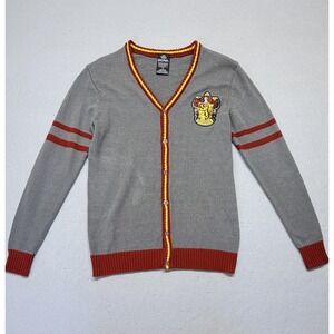 Harry Potter Men's Wizarding World Gryffindor Button Cardigan Sweater Size Small